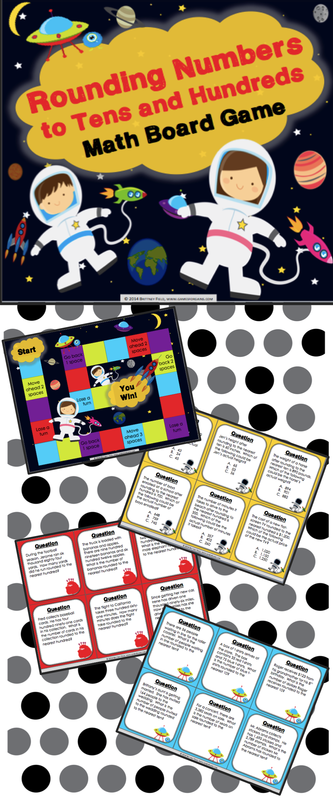 Rounding Game contains 30 WORD PROBLEM game cards and a game board to help students practice rounding numbers to the tens place and hundreds place (3.NBT.A.1). This game works great as a pair/group activity, or for use in math centers.