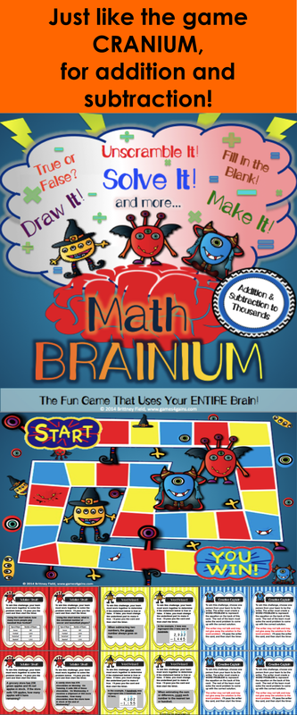 Addition and Subtraction Game: Ever played the board game Cranium? This addition and subtraction board game gets kids using their ENTIRE brain while practicing lots of addition and subtraction problems. Kids will work in teams to draw, sculpt, unscramble and solve their way to victory (and addition and subtraction mastery)!