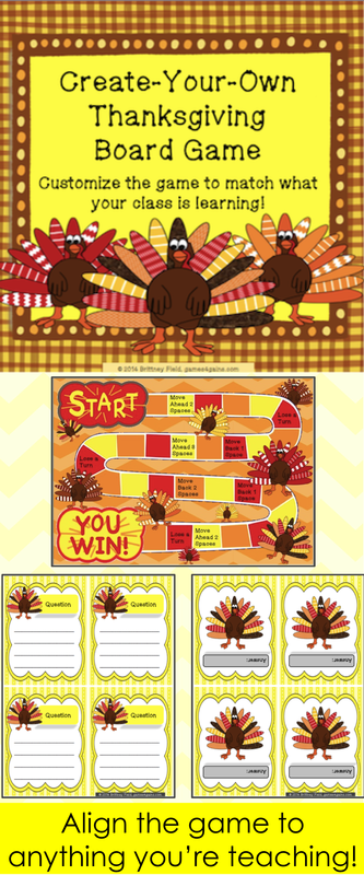 Thanksgiving Game (Create Your Own) gives you a blank template to create your own Thanksgiving board game! This set has a fun Thanksgiving game board and blank Thanksgiving game cards ready to be customized. All you need to do is fill out the game cards with questions that are aligned to what you are teaching.